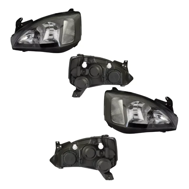 Par de Faros Diforza Fondo Negro Chevrolet Corsa 2003 2004 2005 2006 2007 2008