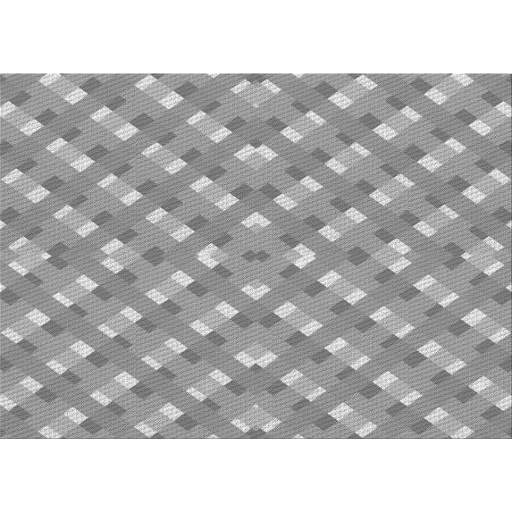 Ahgly Company Indoor Rectangle Patterned Gray Cloud Gray Area Rugs, 7' x 9'