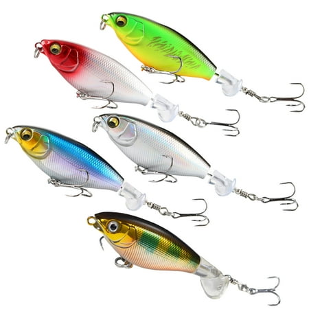 5Pcs Propeller Baits Surfaces Tractors Lure Fish Hook Propeller Tractors Hard Baits Topwater Fishing Lures Enduring