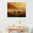 thumbnail image 3 of COMIO 3D Art Prints, Cowboys on Horseback, Wrangling Horses on Dusty Ranch, Western Lasso, Horse Farm Animals in Moody Sepia Style, Canvas Prints, Framed print,Wall, 3 of 5
