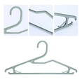 thumbnail image 3 of Unique Bargains Plastic Durable Space Saving Clothes Hangers 20 Packs Green, 3 of 6