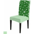 thumbnail image 6 of Chair Covers for Dining Room Set of 8,Snowy Snowflakes Christmas Season Stretch Seat Protector Removable Washable Chairs Slipcovers for Kitchen Banquet Wedding Hotel,Black White, 6 of 6