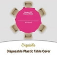 thumbnail image 4 of Exquisite Premium 84" Round Plastic Tablecloth - Hot Pink Solid, 4 of 7
