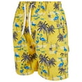 thumbnail image 2 of iBerryNY Mens Swim Trunks, Male Cargo Pockets Shorts, Mesh Lining, Blue Flamingo, Medium, 2 of 4