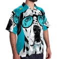 thumbnail image 2 of Spotted Dog Men's Short Sleeve Casual Printed Button Down Beach Shirts, 2 of 6