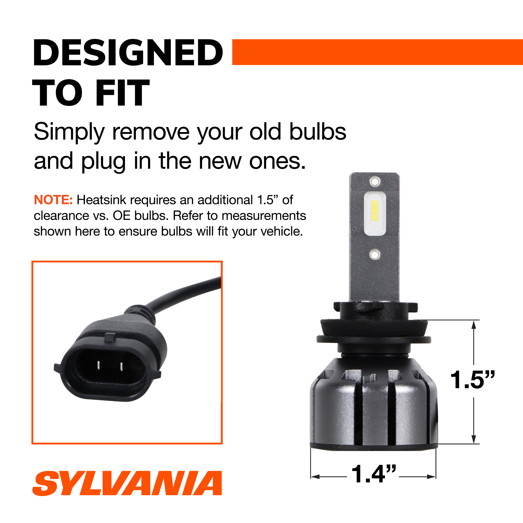 SYLVANIA H9 LED Ultra - Fog Lights For Cars and Trucks - Headlight Bulbs for Off Road Powersports - 6000k Cool White LED Light - Maximum Lifespan - No Polarity - DIY Upgrade