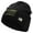 Black, variant on US Army Veteran Flag Embroidered 8 Inch Knitted Short Beanie - Navy OSFM
