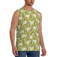 thumbnail image 2 of Fotbe Men's Daisies Flowers Print Men's Sleeveless Muscle Tank Tops Casual T-Shirts for Gym Workout Beach-Medium, 2 of 8