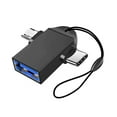 thumbnail image 2 of SPRING PARK Portable 2-in-1 USB3.0 to TYPE-C OTG Adapter Data Transfer Converter for Mobile Phone Tablet Laptop, 2 of 7