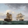 thumbnail image 3 of Birch, Thomas 18x15 Black Modern Framed Museum Art Print Titled - Engagement between the United States and the Macedonian, 3 of 5
