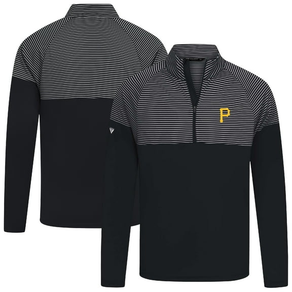 Men's Levelwear Black Pittsburgh Pirates Classic Stripes Insignia 2.0 Pullover