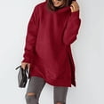 thumbnail image 2 of Sudadera con capucha suelta, sudadera con capucha, sudadera con capucha de gran tamaño con dobladillo dividido, sudadera con capucha con dobladillo dividido, confiable y duradera, 2 of 6
