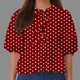 thumbnail image 1 of Fiudx Ofertas y Liquidaciones Top de Camiseta con Cuello Redondo y Manga Farol Plisada con Lazo para Mujer, 1 of 5
