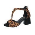 thumbnail image 2 of Viluyesy Womens Heeled Sandals, Sexy Leopard Chunky Open Toe Dressy Wedding Party Pumps Shoes Camouflage, 2 of 9
