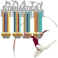 thumbnail image 7 of Gymnastics Medal Hanger Display Medal Holder Women's Gymnastics Rack Sports Metal Hanging Athlete Awards Iron Wall Mount Decor Over 60 Medals for Competition Medalist Silver 15.7x5.9Inch, 7 of 7