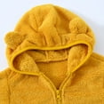 thumbnail image 5 of LFEOOST Toddler Girls Boys Fleece Hoody Jacket Zip Up Teddy Coat Warm Winter Outwear Yellow 3-4 Years, 5 of 9