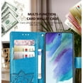 thumbnail image 2 of for Galaxy S21 FE 5G Wallet Case,Women Flip Folio Cover with Butterfly Embossed PU Leather Stand Card Holder Wrist Strap Phone Case for Samsung Galaxy S21 FE 6.4" (Blue), 2 of 14