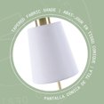 thumbnail image 2 of Acento Arched Decorative Table Lamp – 19” Modern Metal & Stone Base with Off-White Tapered Shade, 2 of 6