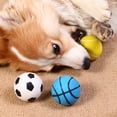 thumbnail image 4 of World Soccer Showdown Dog Toy - Football Shaped TPR Chew Toy for Game Day Soccer Essentials, Durable Squeaky Throwing Toy for Dogs, 4 of 4