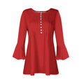 thumbnail image 3 of Women's Casual T-Shirts 3/4 Sleeve Color Block Cute Tops Comfy Blouses, 3 of 5
