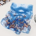 thumbnail image 3 of Weikingp Scarf for Women 160*50Cm Women Flower Print Long Soft Wrap Scarf Simulation Silk Shawl Scarves Neck Scarf Warm Scarf (Clearance) Blue Polyester, 3 of 4