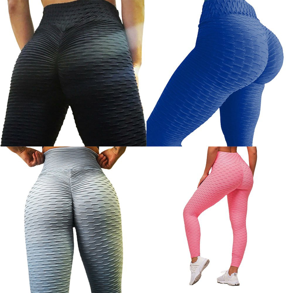 Details about   Women Butt Lift High Waist Anti-Cellulite Yoga Pants Sports Scrunch Gym Leggings 