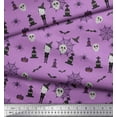 thumbnail image 2 of Soimoi Rayon Fabric Bat,Skull & Witch Halloween Fabric Prints by Yard 42 Inch Wide, 2 of 3