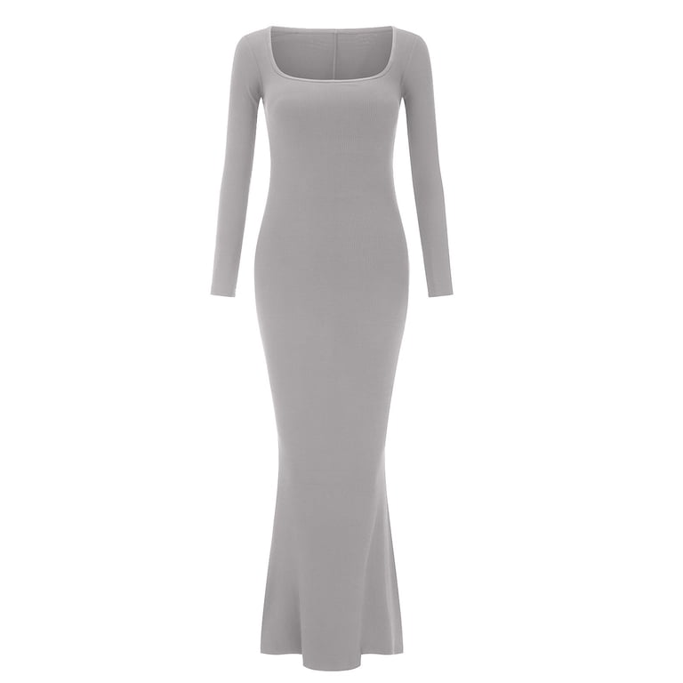 Baqcunre Casual Dresses for Women Women's Solid Color Body Shaping Dress  with Breast Pad Built In Body Shaping Underwear 8 In 1 Women's Long Sleeved Dress  Dresses for Women 2024 Grey 3XL - Walmart.com