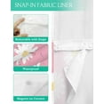 thumbnail image 3 of Anzona No Hook Shower Curtains, White Pink Daisy Long Bathtub Curtains with Snap in Liner, Spring Summer Floral Botanical Waterproof Washable Fabric Bathroom Shower Curtain Sets, 72" x 78", 3 of 4