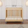thumbnail image 2 of Foundations Boutique Lit de Bébé Pliant Compact, Lot de 3 pour Hôtels, Naturel, 2 of 7