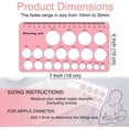 thumbnail image 2 of NOGIS Flange Measurement Tool, Flange Size Measure for Nipples, Nipple Ruler, Nipple Measuring Ruler for Flange Size, Breast Pump Sizing Tool. Breast Flange Measuring Tool (Pink), 2 of 6