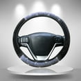 thumbnail image 2 of Diamond Car Steering Wheel Cover,Crystal Rhinestone Steering Cover Universal Fit 15 inch Car Steering Wheel Protector for Women & Girl (Silver Black), 2 of 12