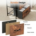 thumbnail image 7 of Beddle Nightstand, End Table Side Table with 2 Fabric Drawers Bedside Table for Bedroom, Dorm,Brown, 7 of 7