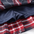thumbnail image 7 of HILEELANG Little Girl School Uniform Pleated Scooter Skirt With Under Shorts Wine Black Red Plaid Elastic Waist Skirt 6-7 Years, 7 of 7