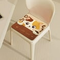 thumbnail image 4 of Cojín de silla con estampado de gato y peluche | Amortiguador antideslizante para el invierno | Poliéster suave, multicolor, 40x40cm | Lavable a máquina, cálido y acogedor, decorativo para casa, 4 of 6