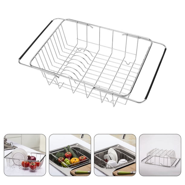 unbranded Organizador De Fregadero De Cocina En Acero Inoxidable Para Drenaje Y Almacenamiento Eficiente