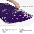 thumbnail image 4 of Disketp Crystal Purple Snowflake Pillowcase, Queen Size Pillow Cases for Bedroom,Office,Sofa, Pillow Cover with Envelope Closure - 20x36in, 4 of 7