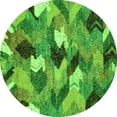 thumbnail image 1 of Ahgly Company Indoor Round Abstract Green Modern Area Rugs, 7' Round, 1 of 4