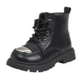 thumbnail image 2 of Girls Boots,Girl Zipper Lace Up Outdoor Water Resistant Comfort Work Boots Kids Fashion Booties, 2 of 9