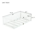 thumbnail image 7 of Miniyam Twin Size Floor Bed with High Safety Fence for Kids, White, 7 of 7