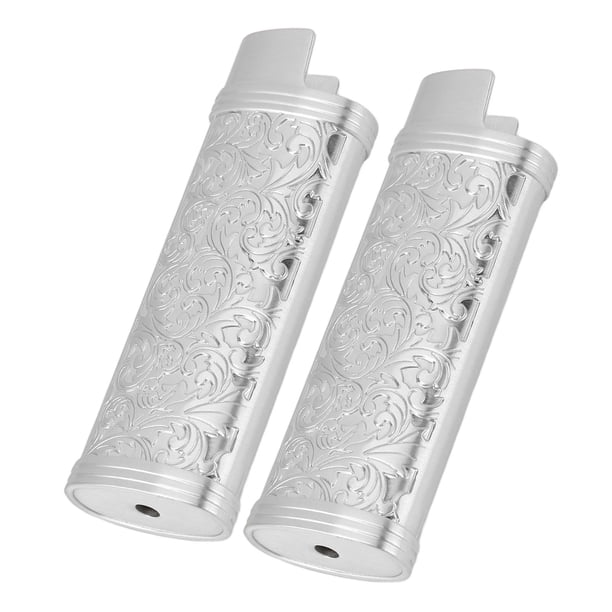 Funda De Metal Para Encendedor Con Funda Para Encendedor BIC J6 De Tamaño Completo. Mejora El Estilo De Tu Encendedor Con Esta Funda Protectora única Con Un Patrón Botánico