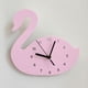 thumbnail image 5 of 1 reloj de pared de madera con forma de cisne, silencioso, para dormitorio infantil, sin batería., 5 of 7