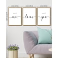 thumbnail image 4 of SHENIFY All of Me Loves All of You Above Bed Wall Decor for Farmhouse Bedroom Wall Art Hanging Decoration 11x14in3pcs Natural Framed, 4 of 5