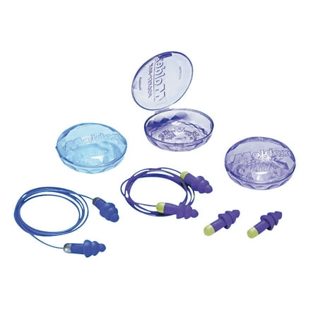 Moldex Rockets Reusable Earplugs, TPE, Purple, Cloth Cord