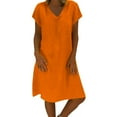 thumbnail image 1 of Robe d'Été pour Femmes Style Feminino Vestido T-Shirt Coton Décontractée Grande Taille Robe pour Dames, 1 of 6