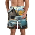 thumbnail image 1 of Fotbe Vintage Truck Farm Scene Trajes de Baño Estampados para Hombre, Shorts de Verano de Secado Rápido, Ropa de Playa, Bañadores-XX-Large, 1 of 6
