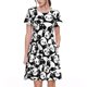 thumbnail image 1 of Fotbe Seamless Pattern Cute Panda Vestido Largo de Moda para Mujer, Vestido Tipo Camiseta con Manga Corta y Estilo Casual a Rayas y Bloques de Color, 1 of 6