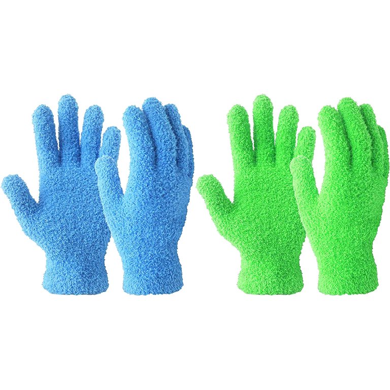 EvridWear Microfiber Auto Dusting Cleaning Gloves Mittens for Office House  Cleaning Cars Trucks, Family Pack 