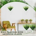 thumbnail image 4 of BlinkLLX 2 Pieces Wall Decor Hanging Planters with Artificial Plants Metal Hanging Vase Indoor Plants Holder Modern Boho Wall Art for Bathroom Bedroom Living Room Decor(White,Aquatic Plant), 4 of 6