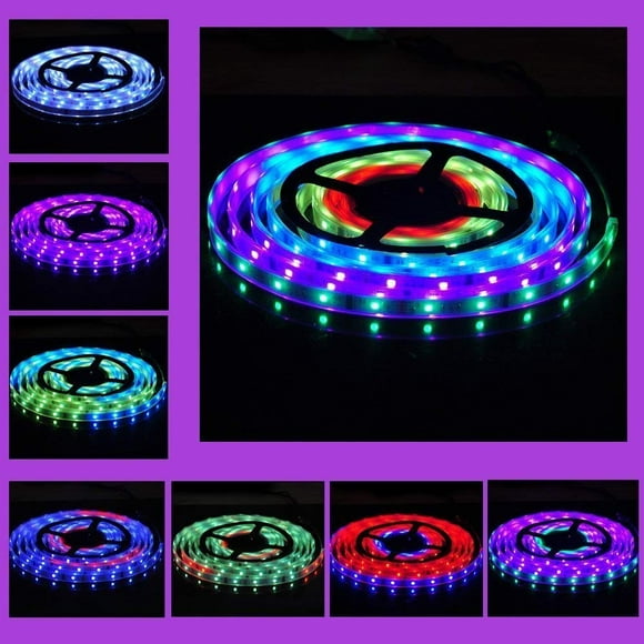 Battery LED Strip Light, SMD3528 2M 120LED Strip Light Waterproof IP65 Flexible Strip Light Ribbon Light for Cupboard Cabinet Home Decoration